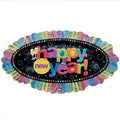 Happy New Year ovaler Folienballon 78cm 31"