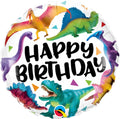 Happy Birthday Colorful Dinosaurs Folienballon 46cm 18''