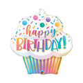 Happy Birthday Cupcake Folienballon 79cm 31''
