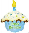 Happy Birthday Cupcake blau Folienballon 45cm 18"