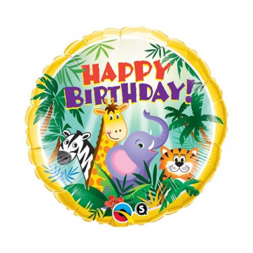 Happy Birthday Dschungel Folienballon 45cm 18"