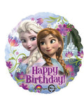 Happy Birthday Frozen Elsa Anna Folienballon - 43cm 17"