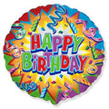Happy Birthday Kerzen Konfetti Folienballon 45cm 18 Inch
