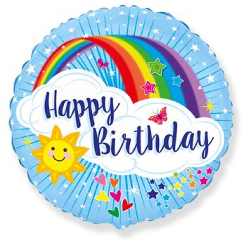 Happy Birthday Regenbogen Folienballon 45cm