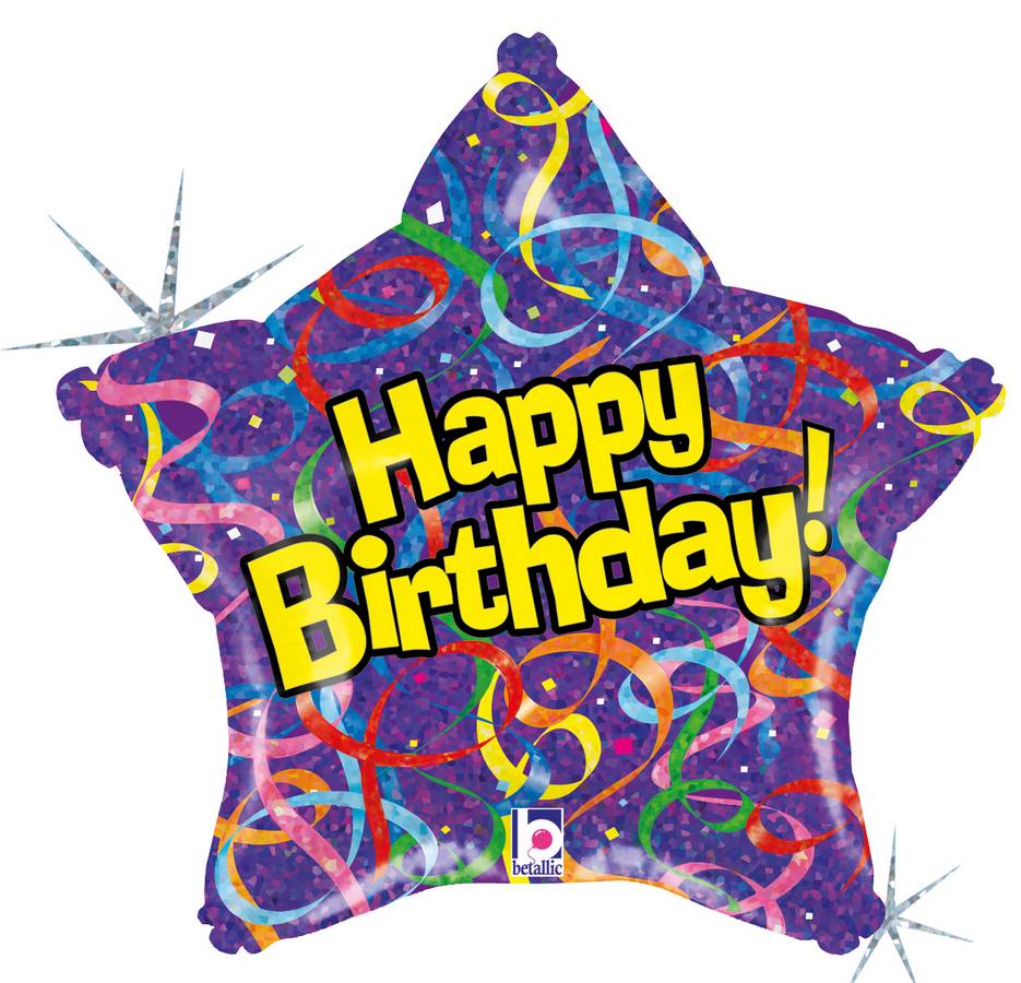 Happy Birthday Star Folienballon 48cm