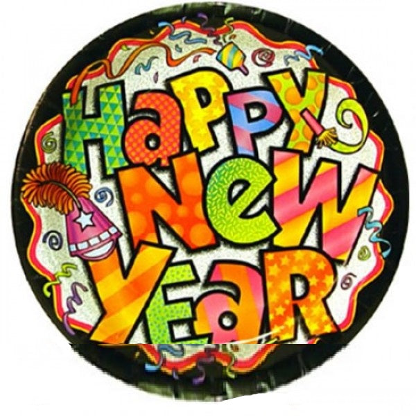 Happy New Year Silvester Folienballon 45cm 18"