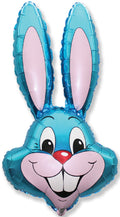 Hasengesicht Blau Folienballon 89cm 35"