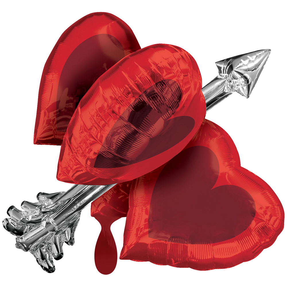 Heart Arrow Pfeil mit Herzen Folienballon - 68cm 26''