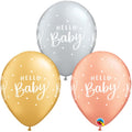 Hello Baby Dots Sortiment 27,5cm 11" Latex Luftballons Qualatex