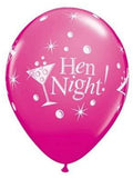 Hen Night Bubbly Wild Berry  27,5cm 11 Inch Latex Luftballons Qualatex