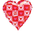 I love you Herz mit Herzchen Folienballon 81cm 32"