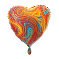 Herz marmoriert Marblez colorful Folienballon - 43cm 17''