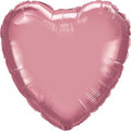 Herz Chrome Mauve Folienballon Lila 45cm 18 Inch Qualatex