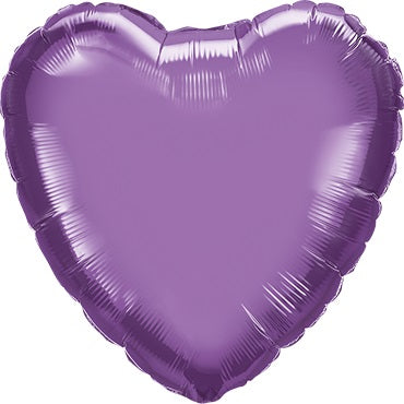 Herz Chrome Purple Folienballon Violett 45cm 18" Qualatex