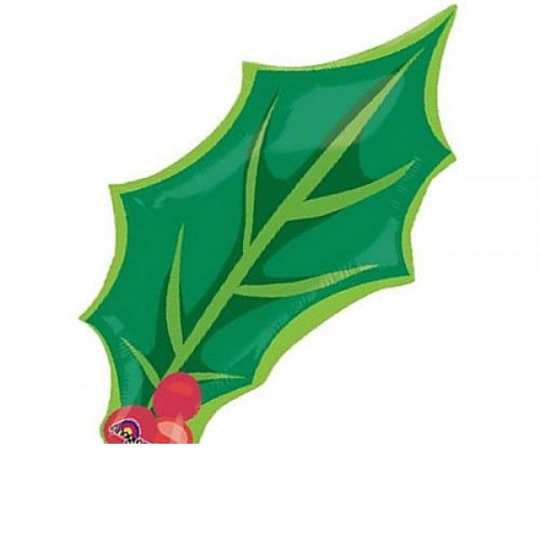 Hollyblatt mit Beeren Folienballon 45cm 18"