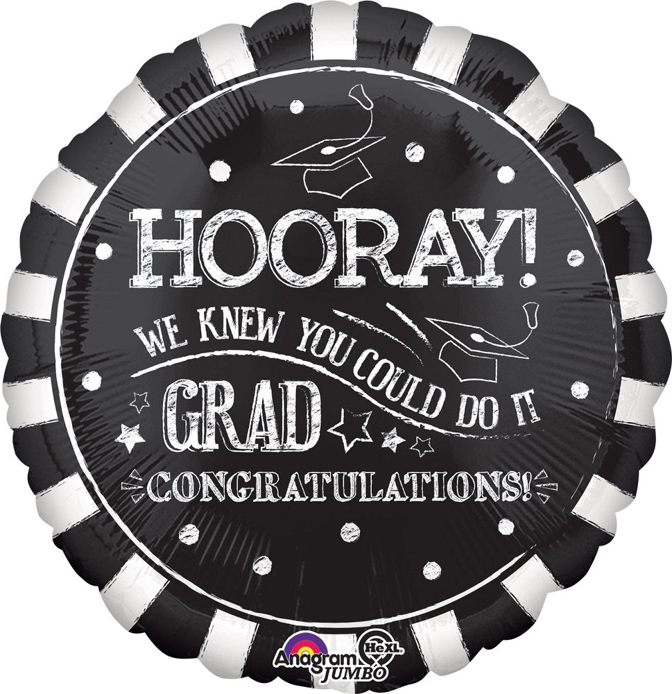 Hooray Graduation Folienballon 71 cm 28 Inch