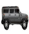 Hummer Black Geländewagen Folienballon 71cm 28''