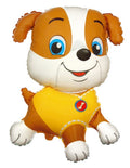 Hund Braun Weiß Folienballon 62 x 82cm