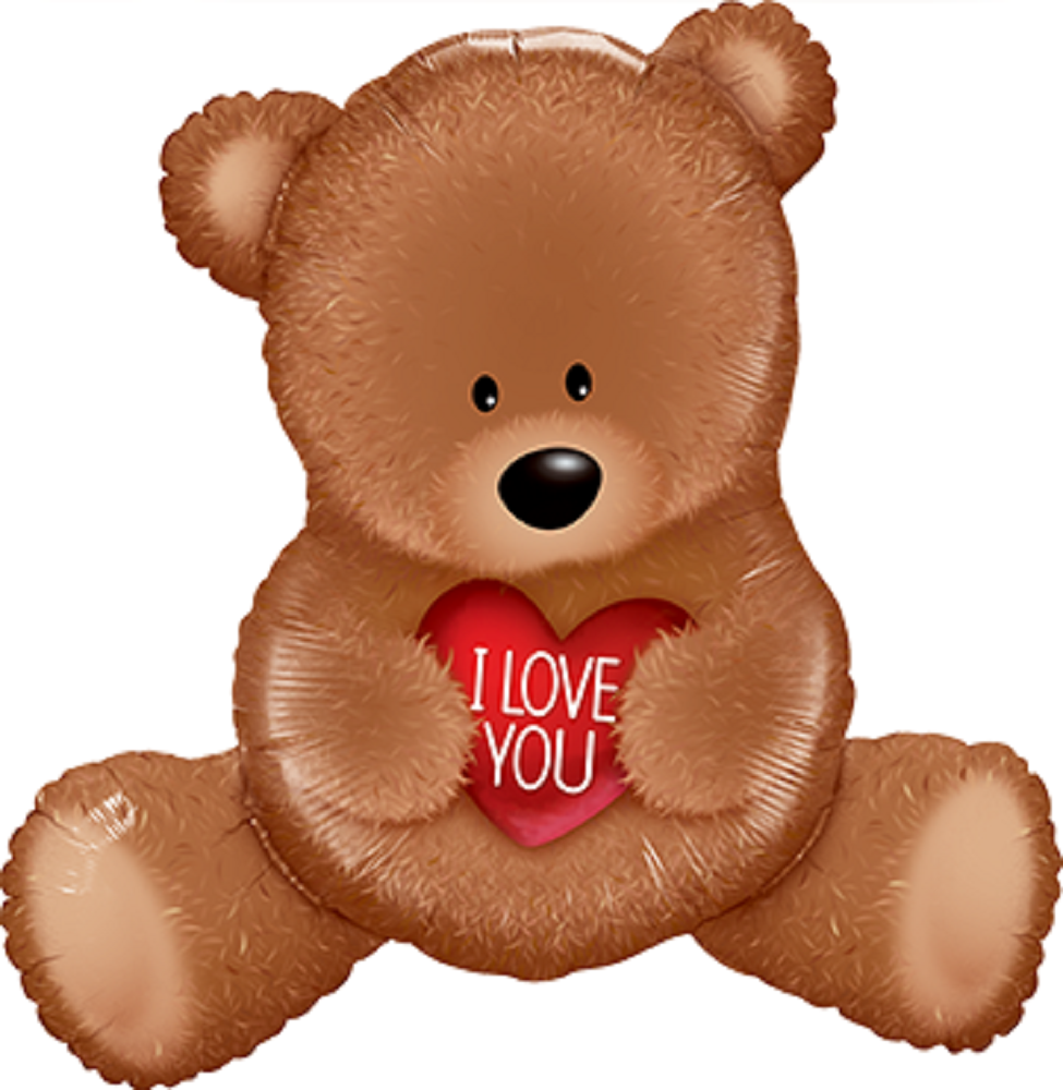 I LOVE YOU Teddy Bär Folienballon - 89cm 35''