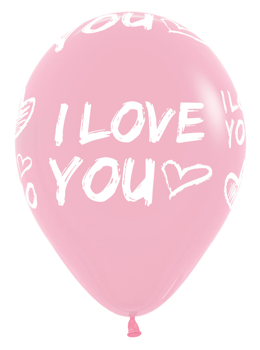 I Love You Modern Fashion Assortment 30cm 12" Latex Luftballons Sempertex