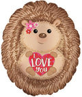 I Love you Hedge Hog Igel Oval Folienballon 51cm 20''