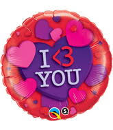 I love you Folienballon - 45cm