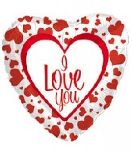 I love you Herz Folienballon 45cm 18"