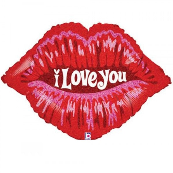 I love you Lippen / Mund Folienballon 91cm 36"