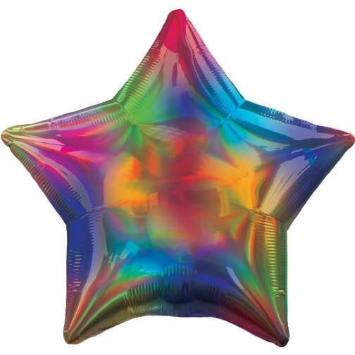 Irisierender Regenbogenstern Folienballon 45cm Anagram