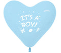 It´s a Boy Herz Fashion Pastel Blue 30cm 12" Latex Luftballons Sempertex