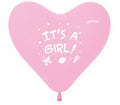 It´s a Girl Herz Bubblegum Pink 30cm 12" Latex Luftballons 009 Sempertex