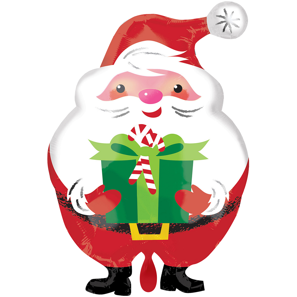 Jovial Santa Fröhlicher Weihnachtsmann Folienballon 35 x 50cm