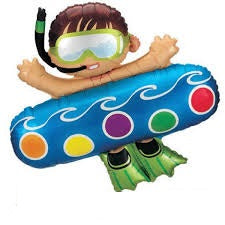 Junge im Schwimmring Folienballon 101cm 40"