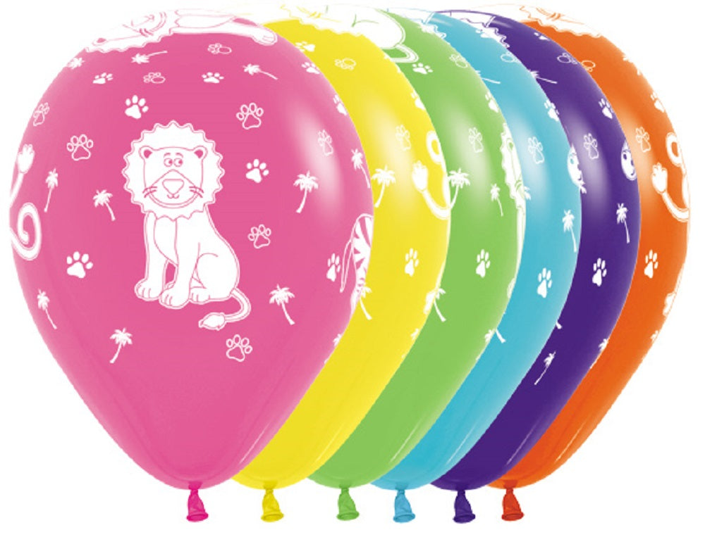 Jungle Animal Fashion Assortment 30cm 12" Latex Luftballons Sempertex