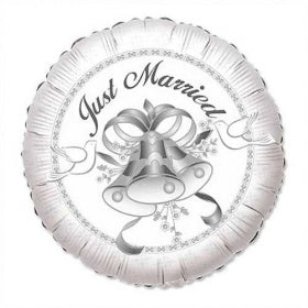 Just married mit Glocken Folienballon 45cm 18"