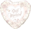 Just Married Herz rosé Folienballon- 45cm 18"