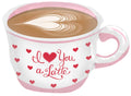 Kaffeetasse I Love You a Latte Folienballon 69cm 27"