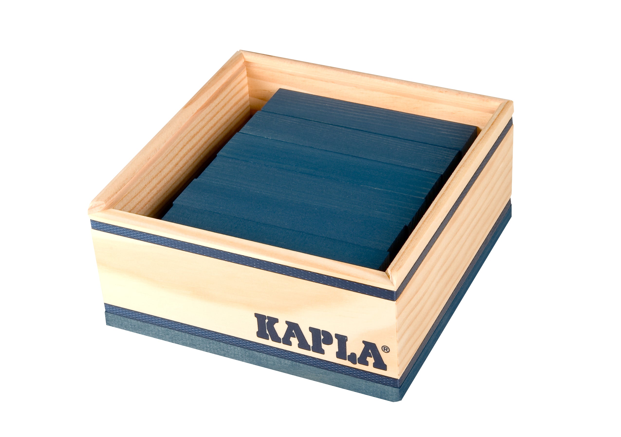 Kapla Holzbausteine 40er Quadrat dunkelblau