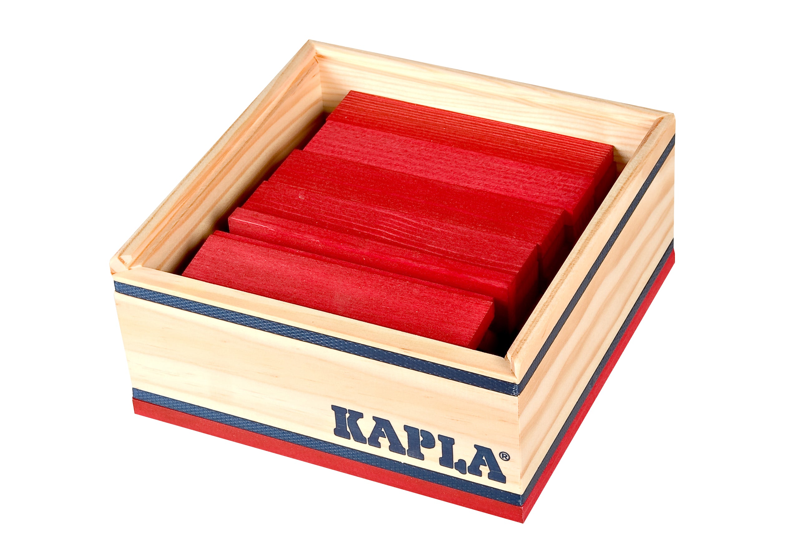 Kapla Holzbausteine 40er Quadrat rot