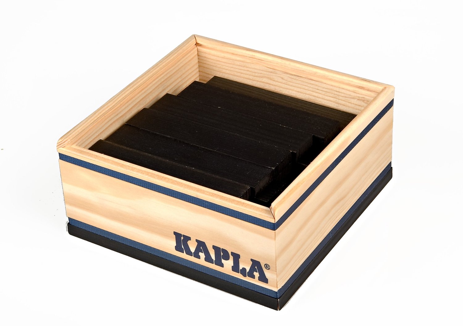 Kapla Holzbausteine 40er Quadrat schwarz