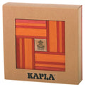 KAPLA® 40 farbige Holzbausteine (rot/orange) und Kunstbuch