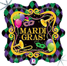 Karnevals Party Mardi Gras Party Folienballon 45cm