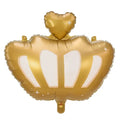Krone Gold mit Rosa Folienballon 52cm x 42cm