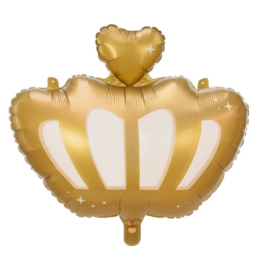 Krone Gold mit Rosa Folienballon 52cm x 42cm