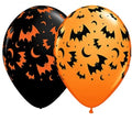 Flying Bats und Moons Fledermaus und Mond 27,5cm 11"Latex Luftballon Qualatex