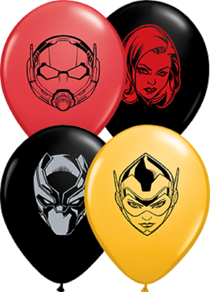 Qualatex Marvel's Characters Faces Sortiment 12,5cm 5 Inch Latex Luftballons