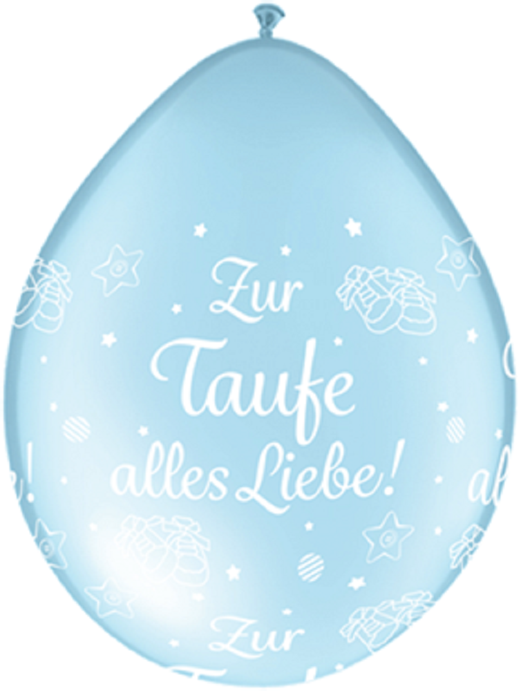 Zur Taufe alles Liebe Pearl Light Blue Neck Up 12,5cm 5" Latex Luftballons Qualatex 100 Stück