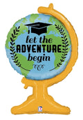 Let the adventure begin Globus Folienballon 83cm 33''