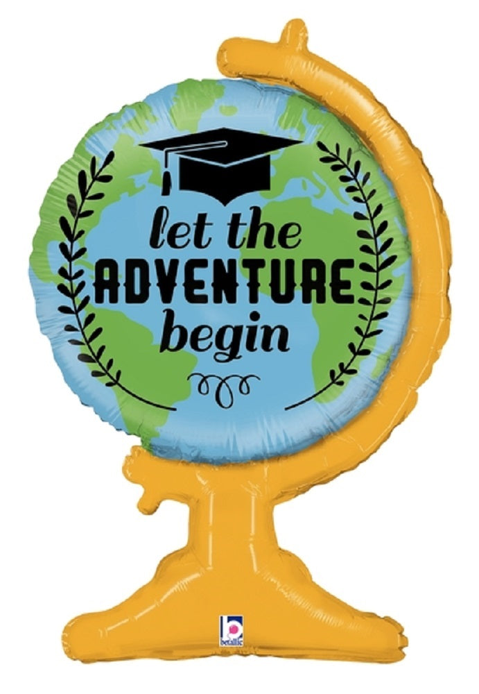 Let the adventure begin Globus Folienballon 83cm 33''
