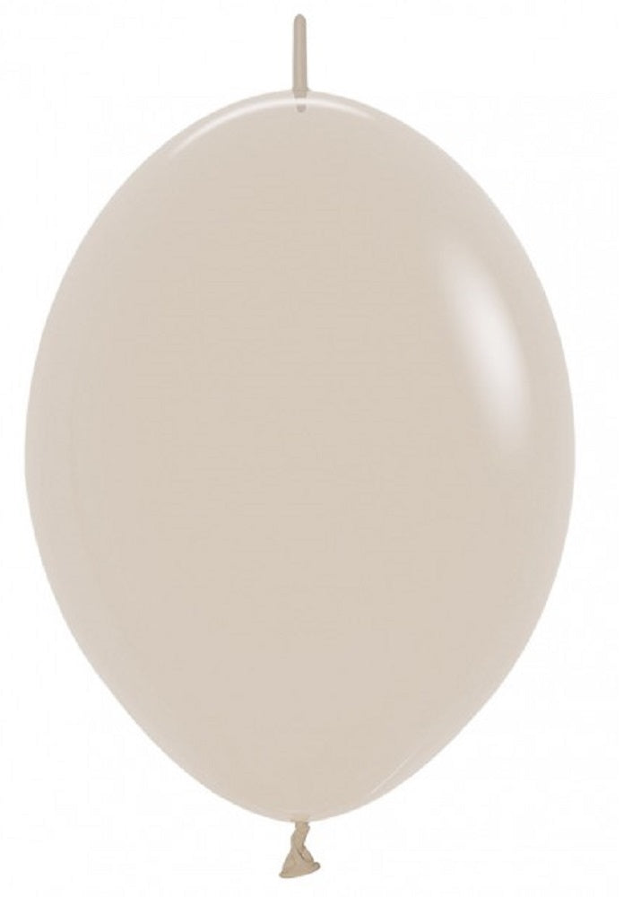 Link o Loon 071 Fashion White Sand 30cm 12" Latex Luftballons Sempertex